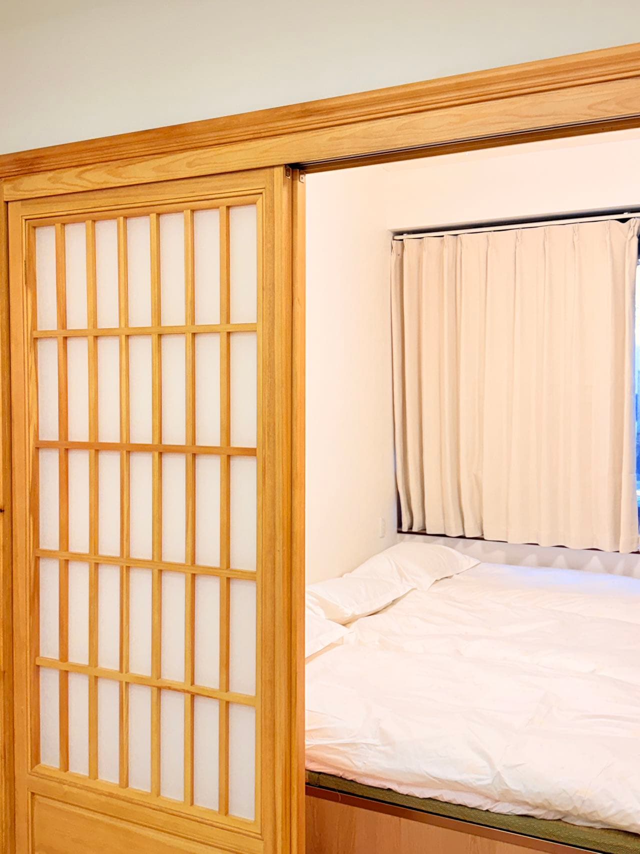 Bedroom window with shoji detail